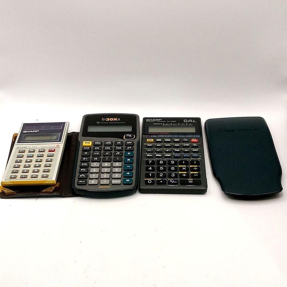 Scientific 3 CALCULATOR PARTSl Texas Instruments TI-30Xa Sharp EL-506G EL-326S